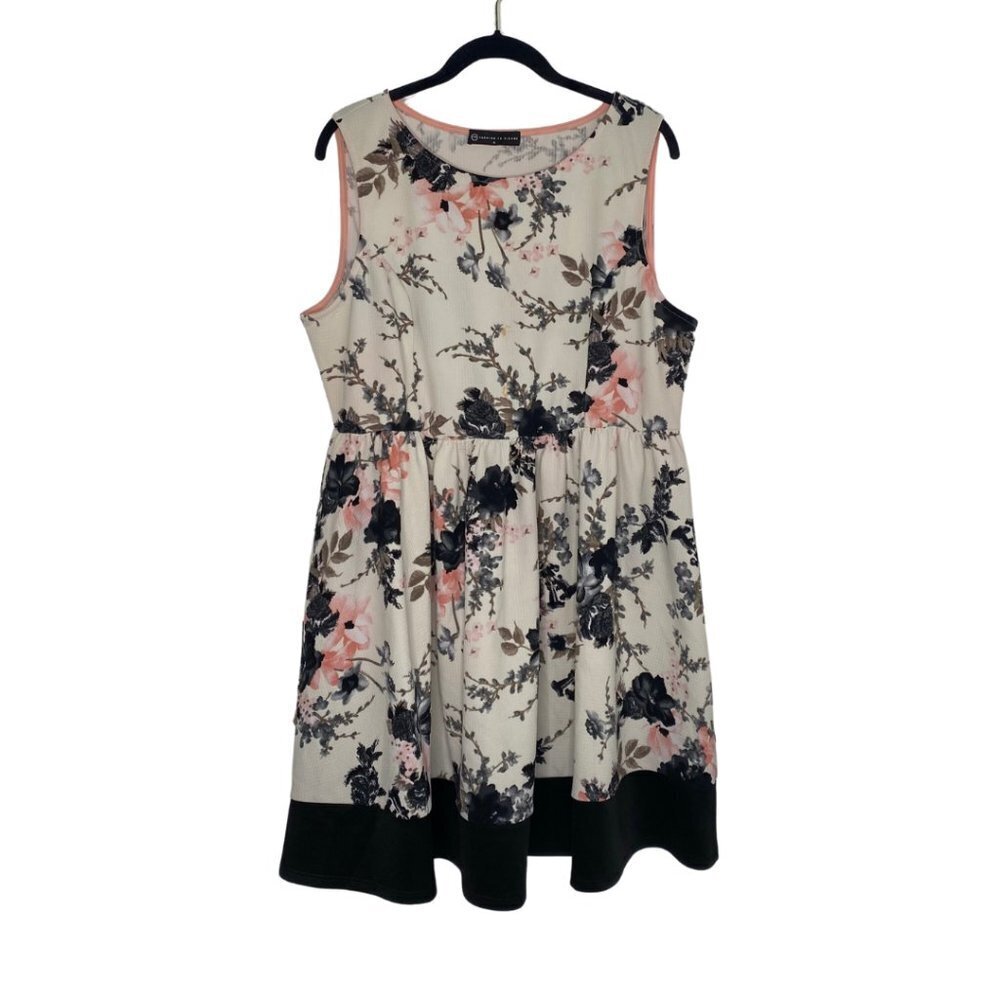 FTF Fashion to Figure Multicolor Floral Sleeveless Dress, Size 3X #309